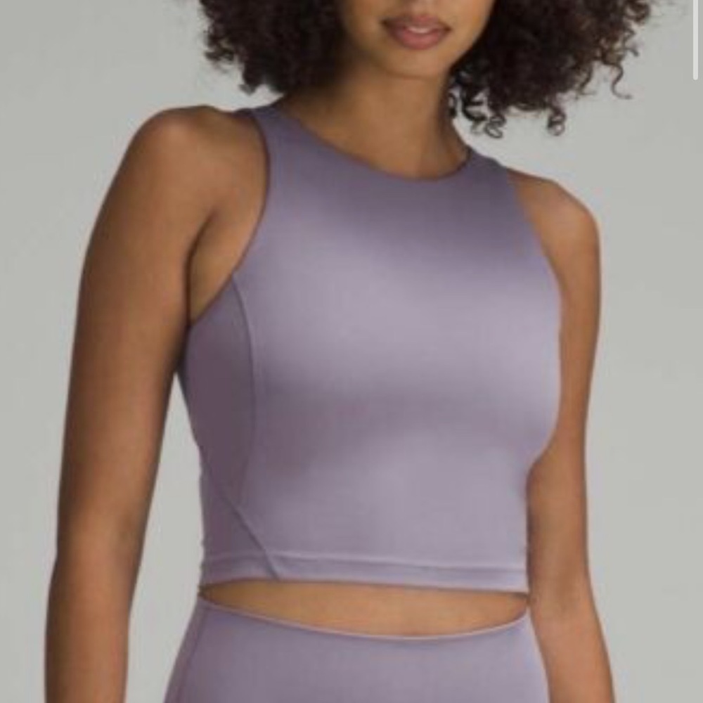 lululemon high neck align tank - 18 purple ash